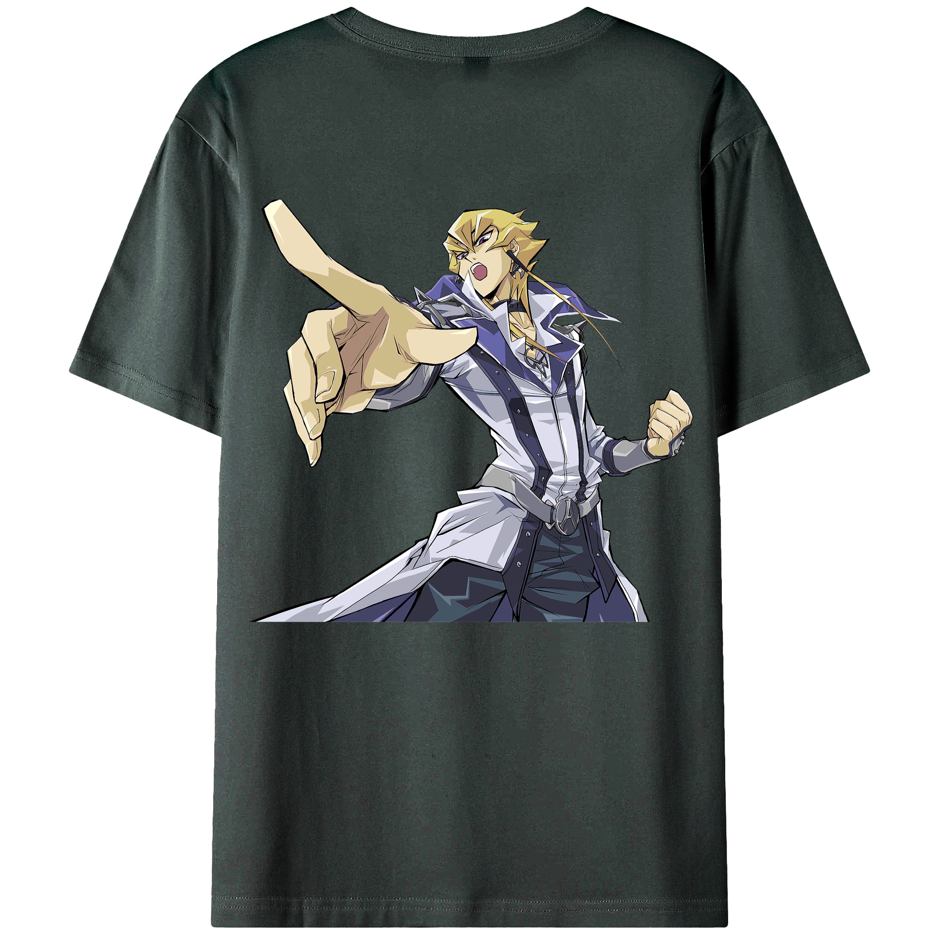 （画像用） 遊☆戯☆王 Yu-Gi-Oh! 綿100％ メンズ半袖Tシャツ（バックプリント） 通気性